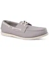 Club Room Elliot 100184110mn Gray Canvas Comfort Casual Boat Shoes Zpo3767 In Gray