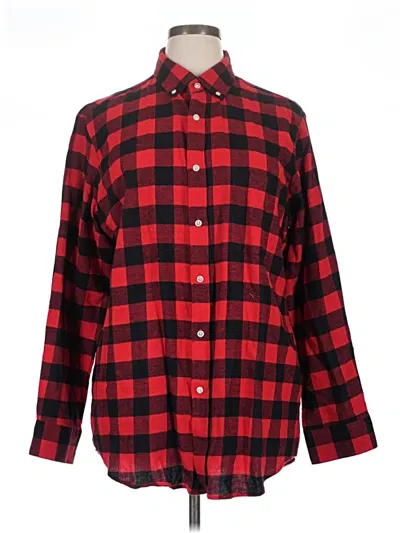 Pre-owned Club Room Long Sleeve Button Down Shirt In Red