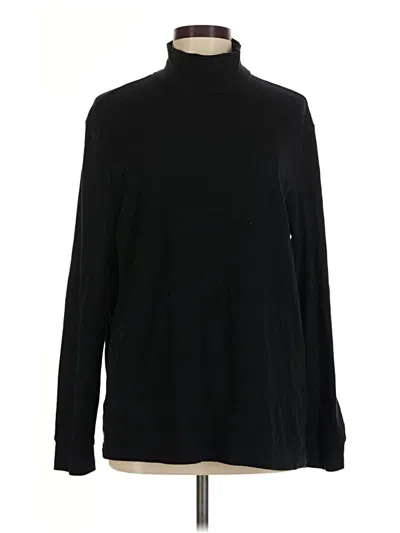 Pre-owned Club Room Long Sleeve Top Black Turtleneck Tops
