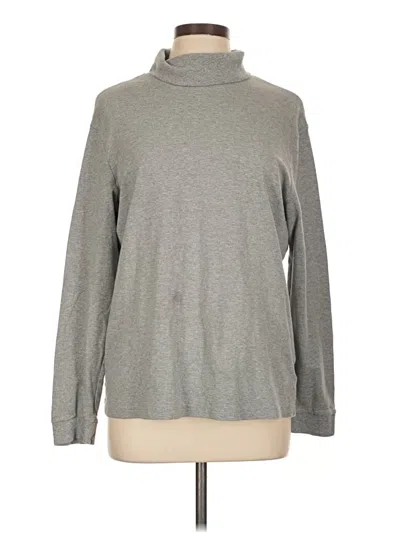 Pre-owned Club Room Long Sleeve Top Gray Turtleneck Tops