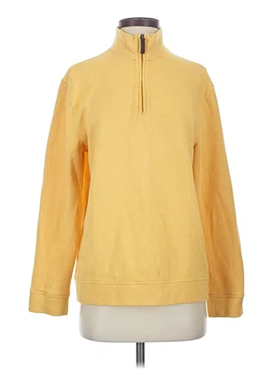 Pre-owned Club Room Long Sleeve Top Yellow Turtleneck Tops