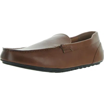 Club Room Martinn Mens Faux Leather Padded Insole Loafers In Multi