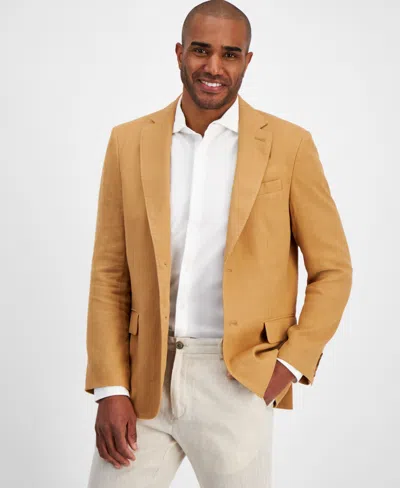 Club Room Men's 100% Linen Blazer, Created For Macy's In Taupe Flash