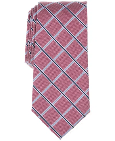 Club Room Men's Agoston Stripe Tie, Exclusively At Macy's In Red