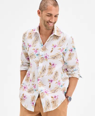 Club Room Men's Amista Floral Linen Shirt, Exclusively At Macy's