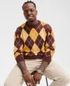 Club Room Men's Argyle Crewneck Sweater, Exclusively At Macy's In Multi