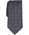 Club Room Men's Ascot Neat Pattern Tie, Macy's Exclusive In Black