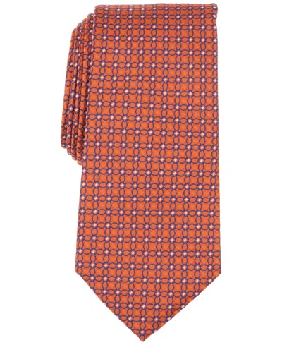 Club Room Men's Auriga Medallion Tie, Exclusively At Macy's In Orange