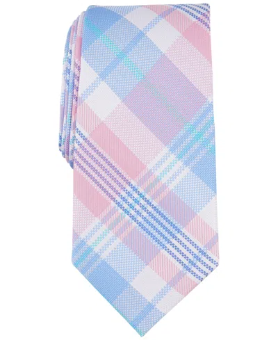 Club Room Men's Austine Plaid Tie, Created For Macy's In Pink