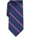 Club Room Men's Bailey Stripe Pattern Tie, Macy's Exclusive In Blue