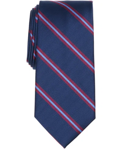 Club Room Men's Bailey Stripe Pattern Tie, Macy's Exclusive In Blue