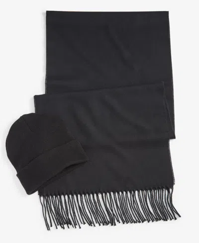 CLUB ROOM MEN'S BEANIE & SCARF SET, CREATED FOR MACY'S