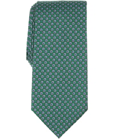 Club Room Men's Belmont Neat Pattern Tie, Macy's Exclusive In Green