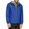 Club Room Men's Rubberized Lightweight Hooded Rain Jacket, Created For Macy's In Blue