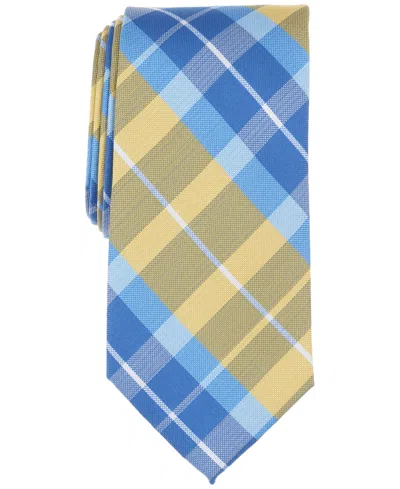 Club Room Men's Carew Plaid Tie, Exclusively At Macy's In Yellow