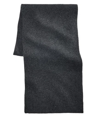 Club Room Men's Cashmere Ribbed-knit Straight-line Scarf, 63"l X 11.5"w, Macy's Exclusive In Gray