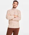 Club Room Men's Chunky Turtleneck Sweater, Created For Macy's In Moca