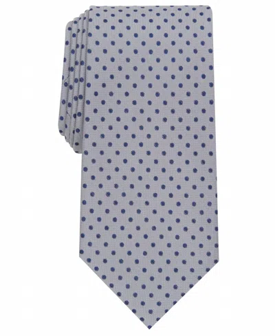 Club Room Men's Classic Dot Tie In Silver In Gray