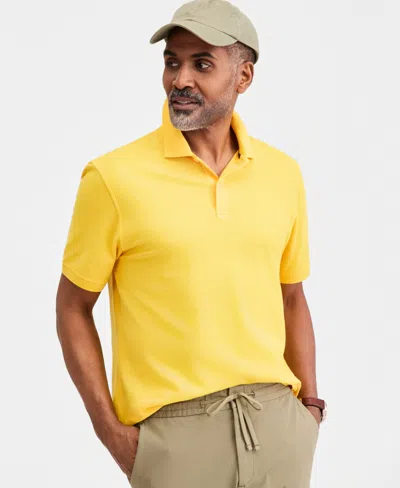 Club Room Men's Classic Fit Performance Stretch Polo, Created For Macy's In Yellow
