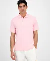 Club Room Men's Classic Fit Performance Stretch Polo, Created For Macy's In Pink