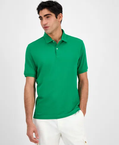Club Room Men's Classic Fit Performance Stretch Polo, Created For Macy's In Green