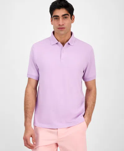 Club Room Men's Classic Fit Performance Stretch Polo, Created For Macy's In Pink