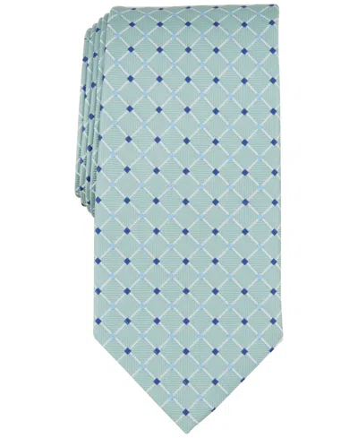 Club Room Men's Classic Grid Tie, Created For Macy's In Mint