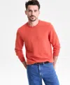 Club Room Men's Crewneck 100% Cashmere Sweater, Macy's Exclusive In Red