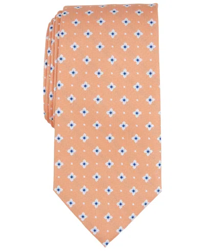 Club Room Men's Delaney Medallion Tie, Created For Macy's In Orange