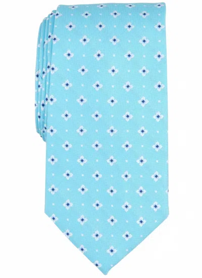 Club Room Men's Delaney Medallion Tie In Aqua In Blue