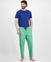 Club Room Men's Dog Park Pajama Set, Exclusively At Macy's In Green
