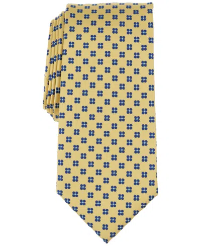 Club Room Men's Dovekie Box-pattern Tie, Exclusively At Macy's In Yellow