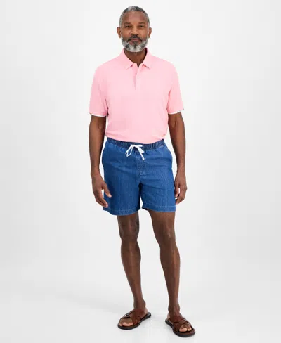 Club Room Men's Drawstring Chambray Shorts, Exclusively At Macy's