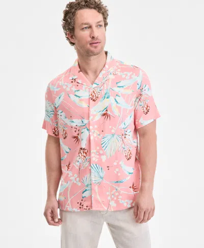 Club Room Men's Elevated Kurt Regular-fit Floral Button-down Camp Shirt, Exclusively At Macy's