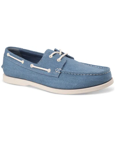 Club Room Men's Elliot Denim Boat Shoes, Created For Macy's In