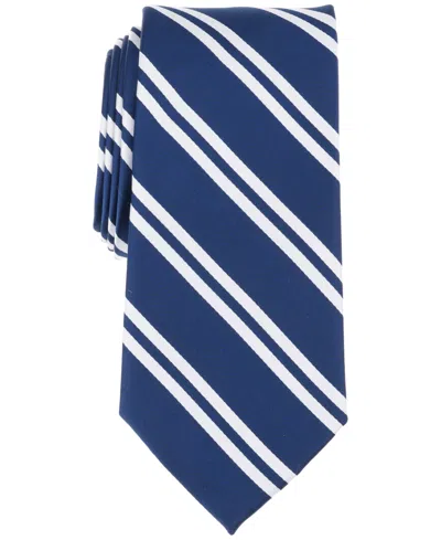 Club Room Men's Evelyn Stripe Tie, Exclusively At Macy's In Navy