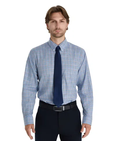 Club Room Men's Fashion Poplin Henry Shirt, Macy's Exclusive In Blue