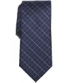 Club Room Men's Fayette Grid Classic Tie, Macy's Exclusive In Black
