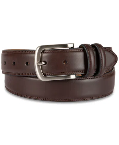 Club Room Men's Feather Edge Belt, Created For Macy's In Brown