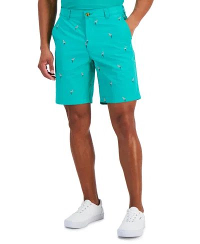 Club Room Men's Flamingo Shorts, Created For Macy's In True Green