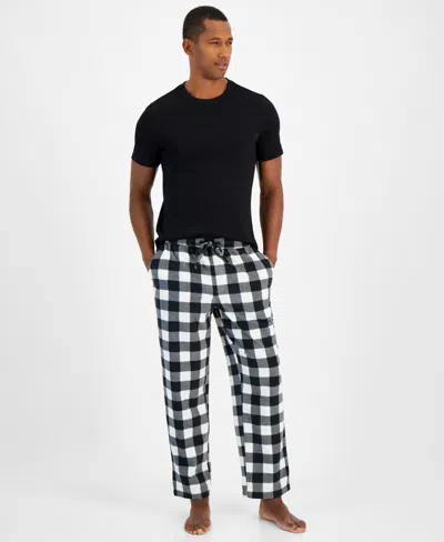 Club Room Men's Fleece Pajama Pants, Created For Macy's In White
