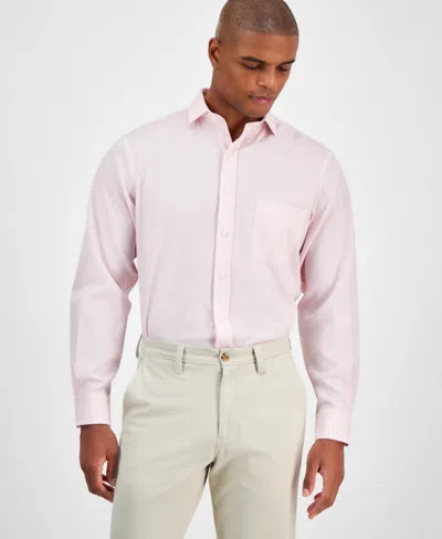 Club Room Men's Glover Check Dress Shirt, Created For Macy's In Pink White