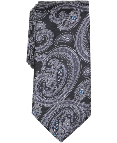 Club Room Men's Hampshire Paisley Printed Tie, Macy's Exclusive In Black