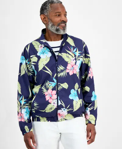 Club Room Men's Hibiscus Floral Lightweight Jacket, Exclusively At Macy's In Multi