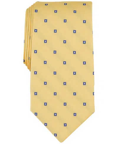 Club Room Men's Highland Grid Tie, Created For Macy's In Yellow
