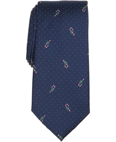 Club Room Men's Holiday Candy Cane Tie, Macy's Exclusive In Blue