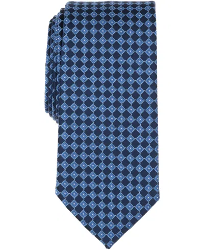 Club Room Men's Hudson Neat Pattern Tie, Macy's Exclusive In Gray