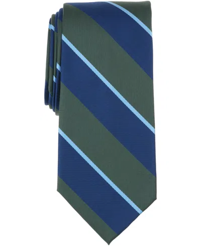 Club Room Men's Huntington Stripe Pattern Tie, Macy's Exclusive In Green