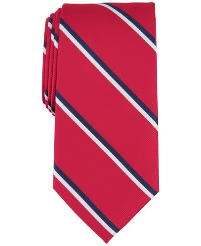 Club Room Men's Irving Stripe Tie, Created For Macy's In Red