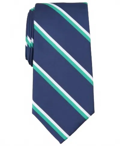 Club Room Men's Irving Stripe Tie In Aqua Navy In Blue